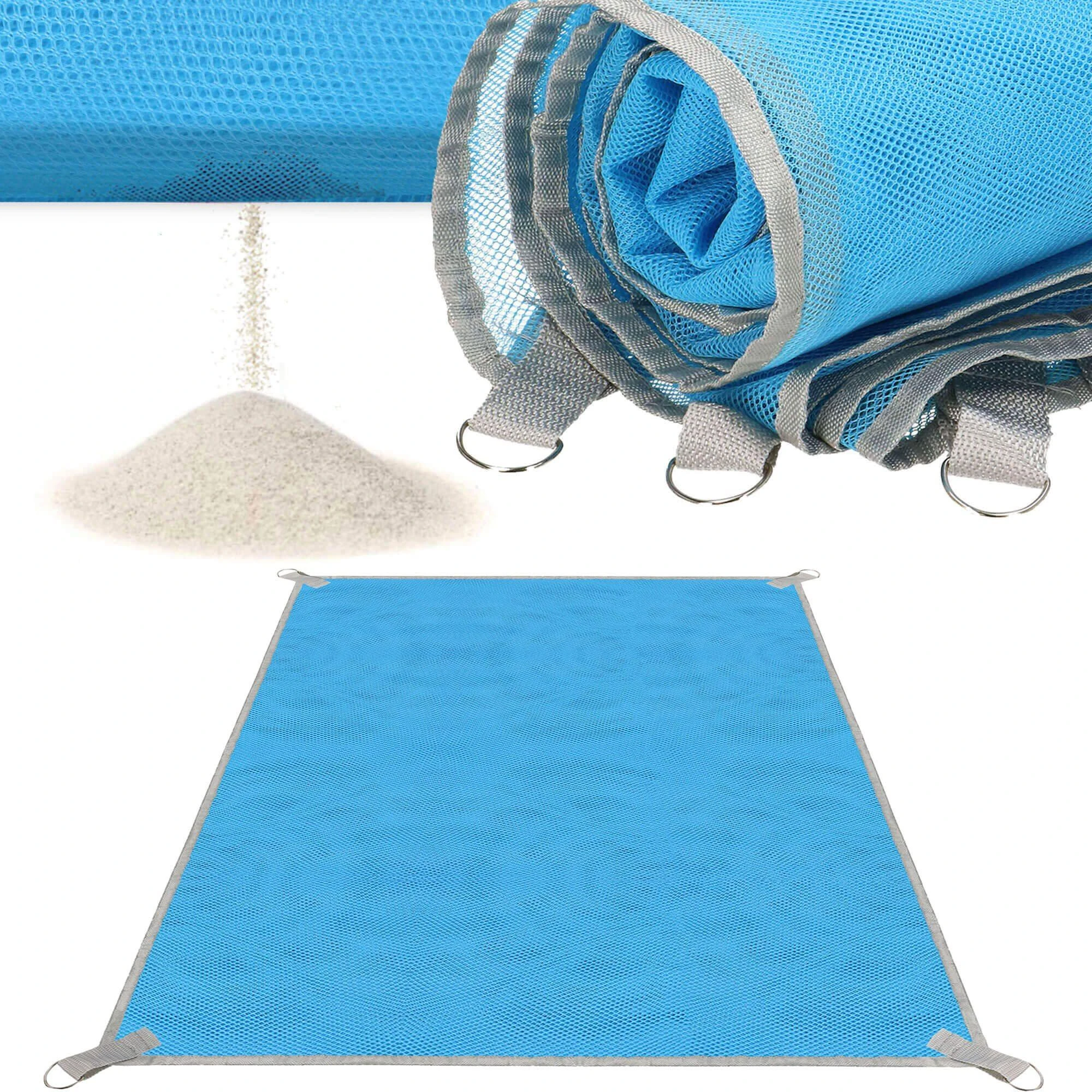 Paplūdimio pledas Springos 200x150 cm mėlyna