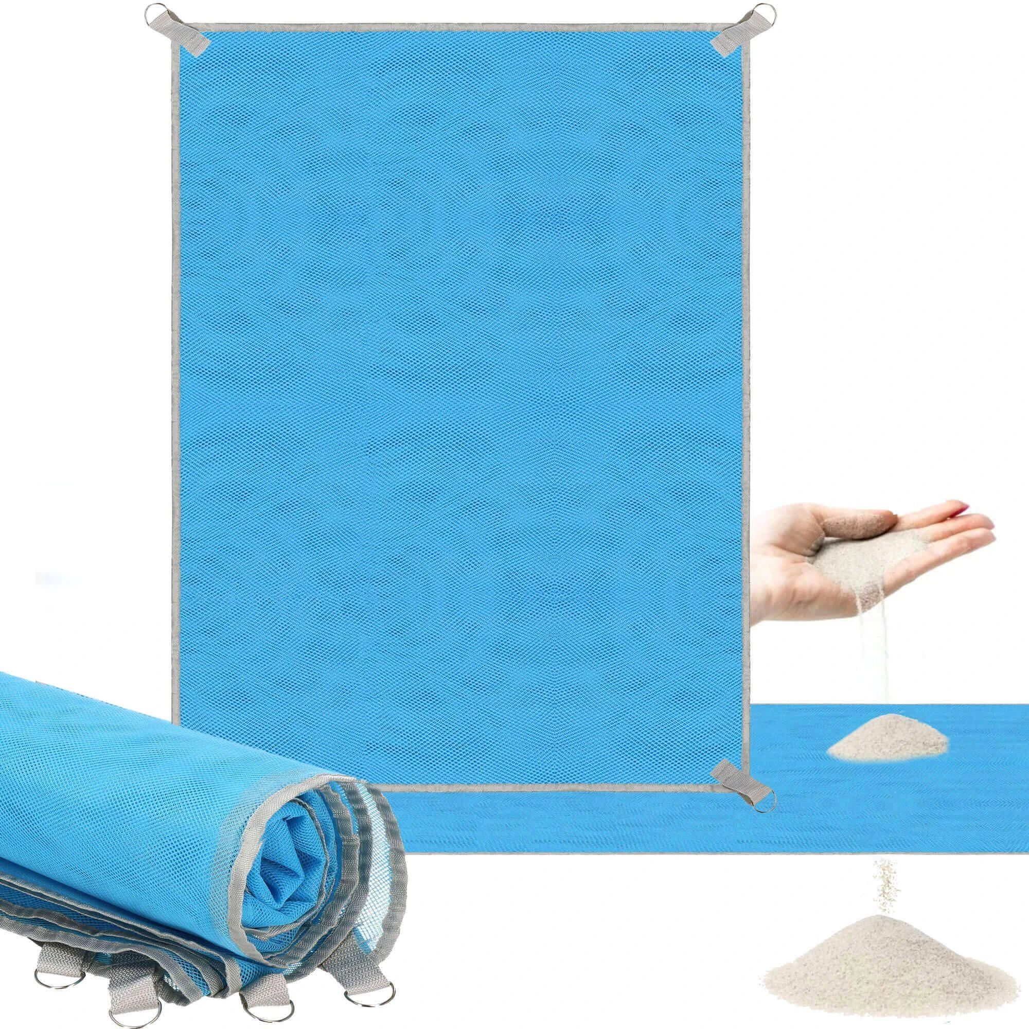 Paplūdimio pledas Springos 200x150 cm mėlyna