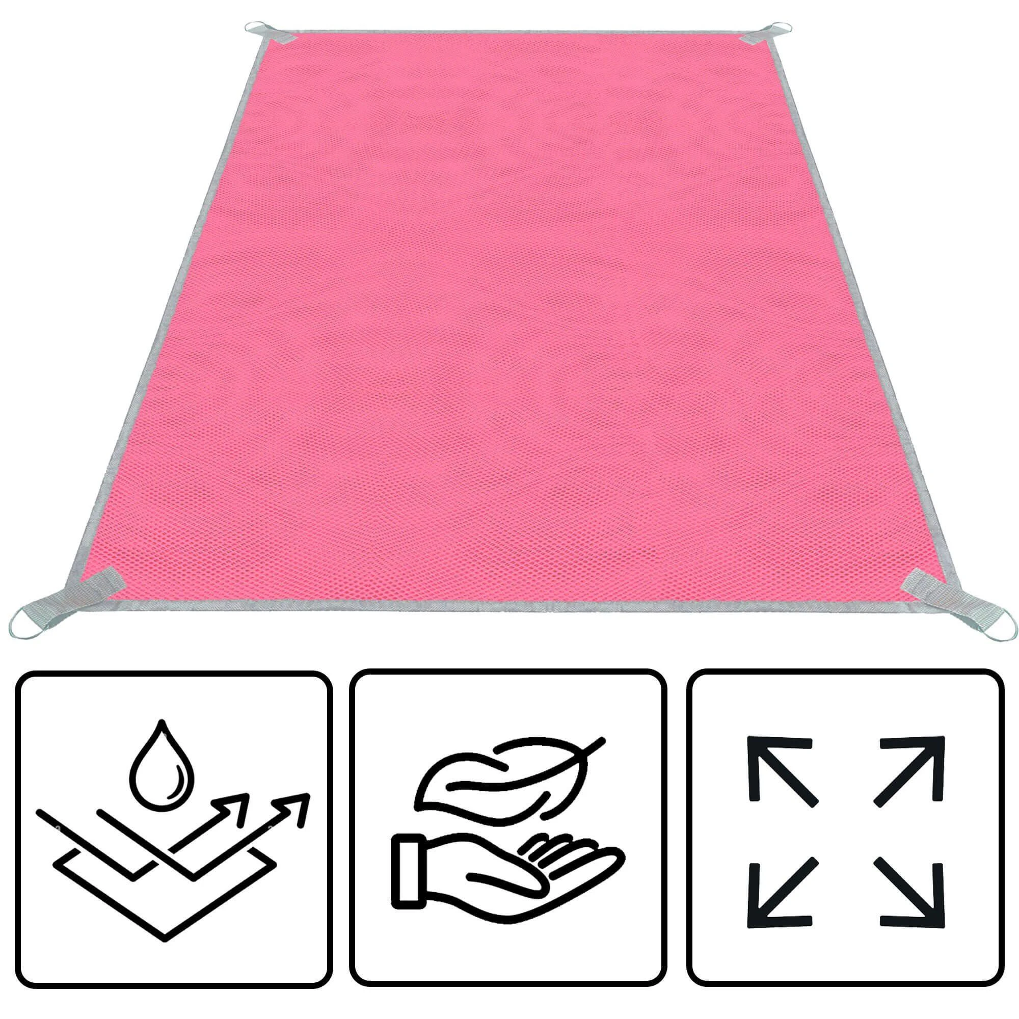 Paplūdimio pledas Springos 200x150 cm rožinė