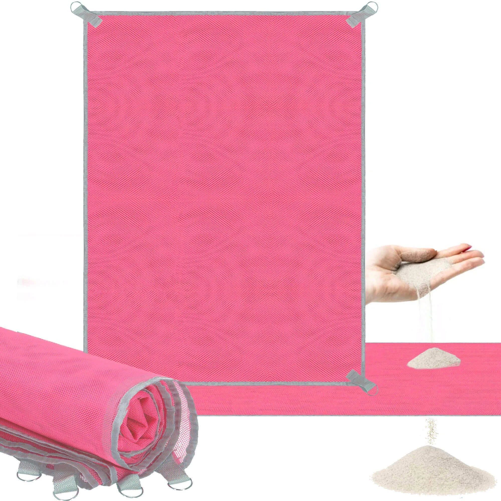 Paplūdimio pledas Springos 200x150 cm rožinė