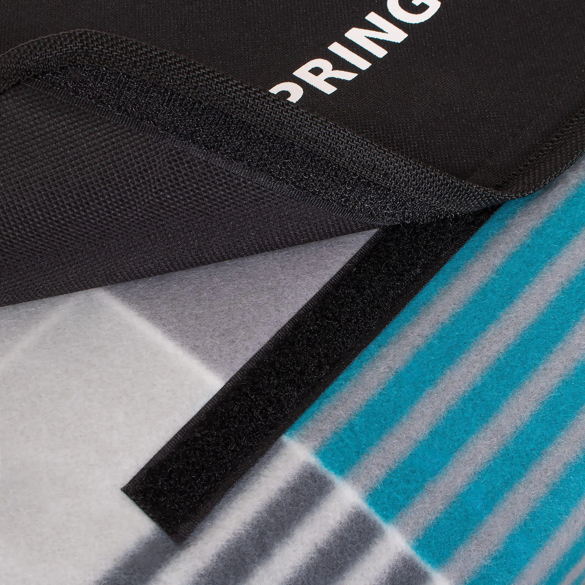 Pikniko pledas Springos su lipnia tvirtinimo juosta
