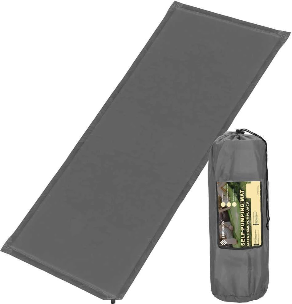 Savaime prisipučiantis kilimėlis Springos 180 cm pilkas