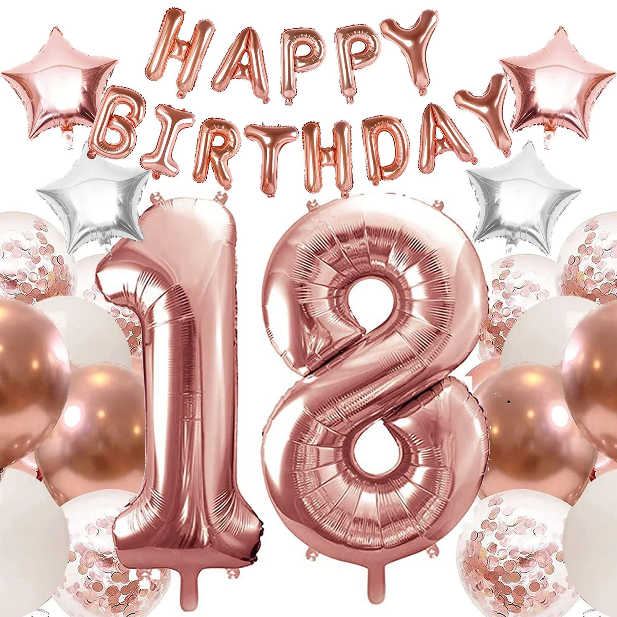 Springos Gimtadienio dekoracijų rinkinys 18-ajam gimtadieniui