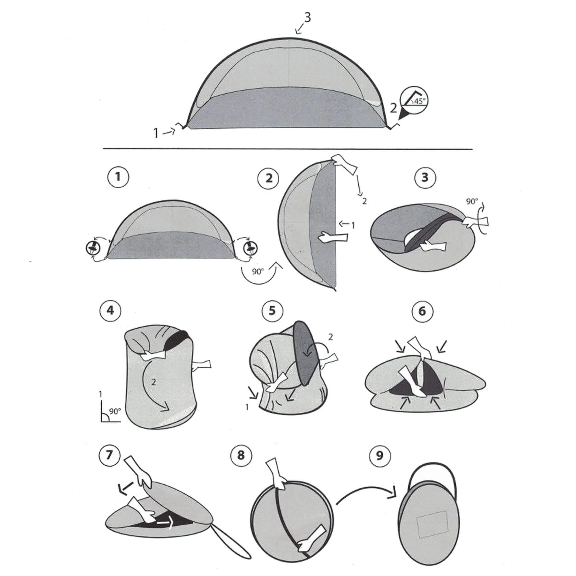 Springos Pop up palapinė 200 x 120 cm