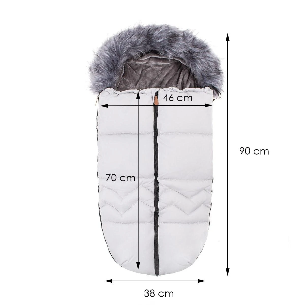 Vežimėlio miegmaišis Springos su gobtuvu, 160 cm