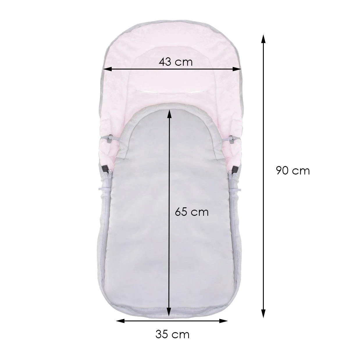 Vaikiškas miegmaišis Springos pilkas 90 cm