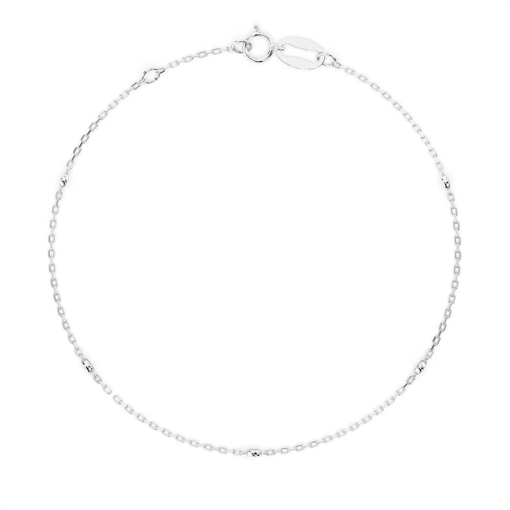 Best Diamonds Balto aukso apyrankė su baltais briliantais