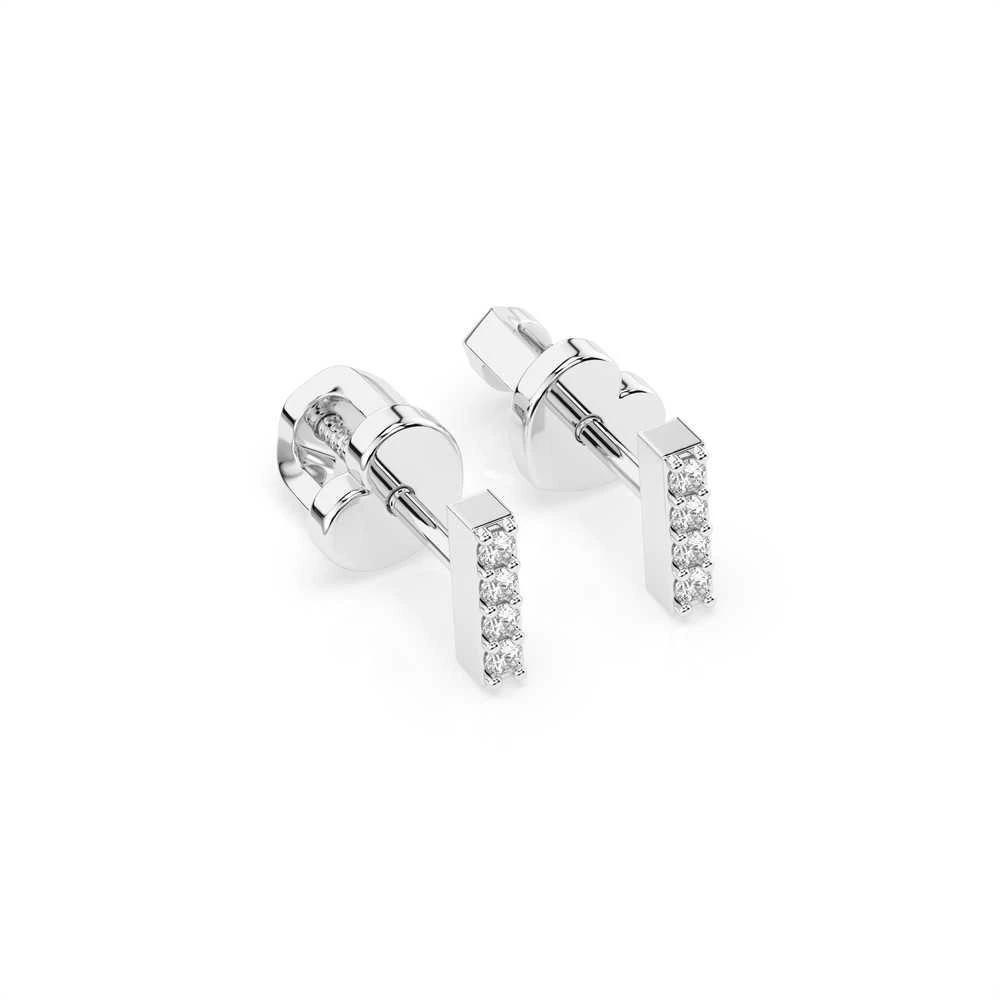 Best Diamonds Balto aukso auskarai su briliantais Praba: 585