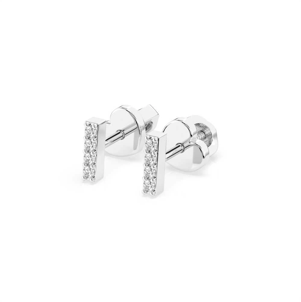 Best Diamonds Balto aukso auskarai su briliantais Praba: 585