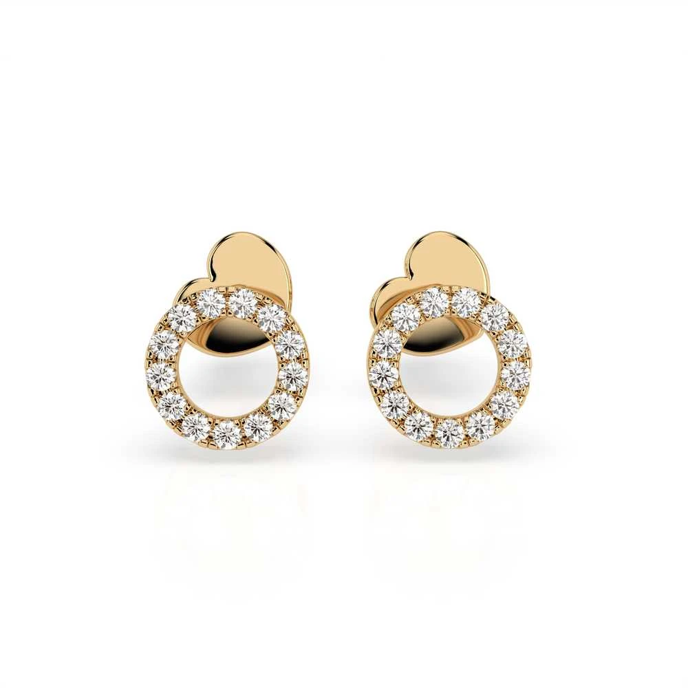 Best Diamonds Geltono aukso auskarai su briliantais Praba: 585