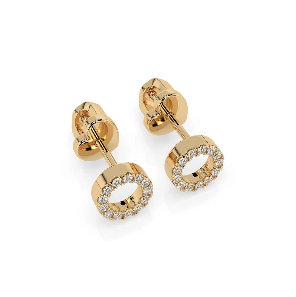 Best Diamonds Geltono aukso auskarai su briliantais Praba: 585