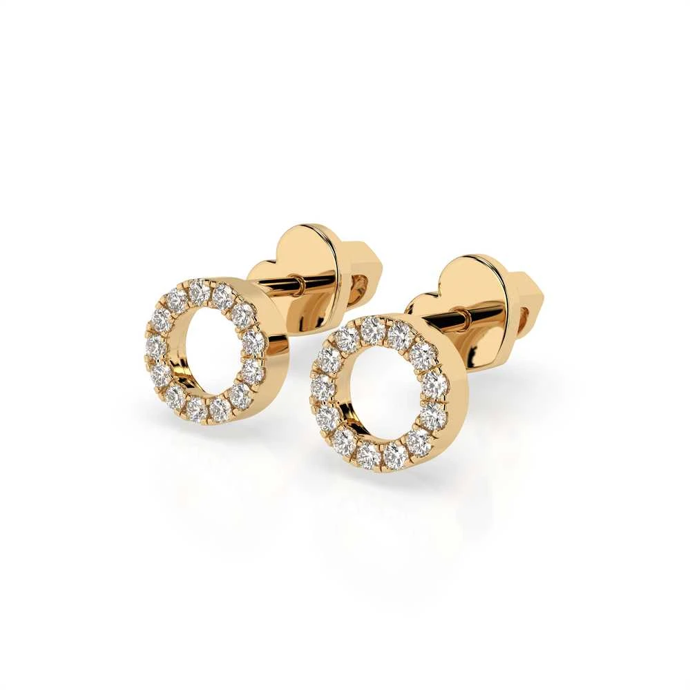 Best Diamonds Geltono aukso auskarai su briliantais Praba: 585