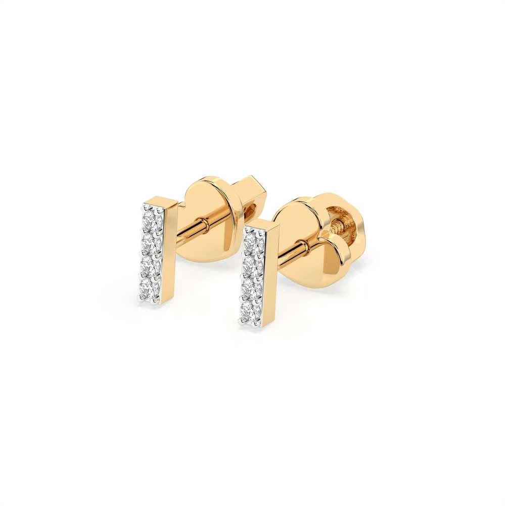 Best Diamonds Geltono aukso auskarai su briliantais Praba: 585
