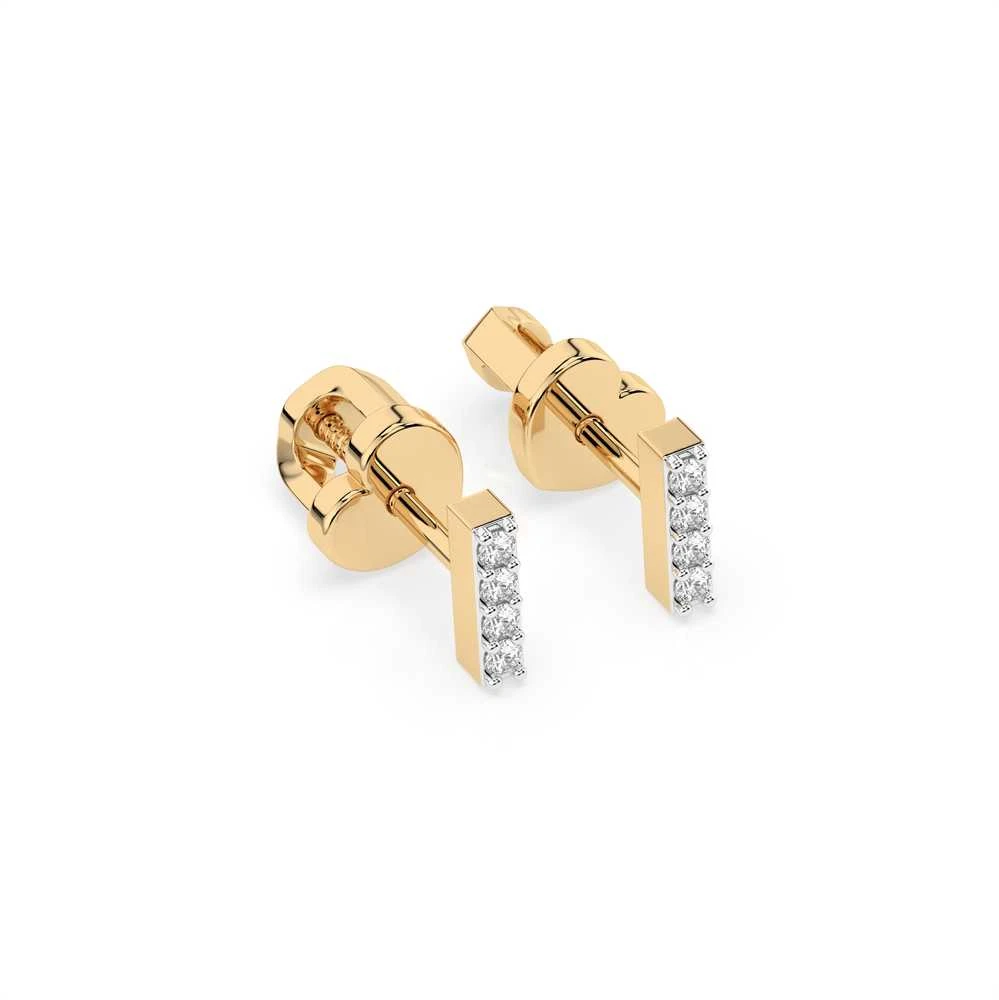 Best Diamonds Geltono aukso auskarai su briliantais Praba: 585