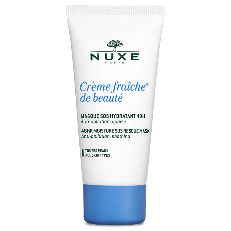 Nuxe 48 val. greito poveikio drėkinamoji kaukė „Crème Fraîche® de Beauté Masque SOS 48H moisture SOS rescue mask“, 30 ml