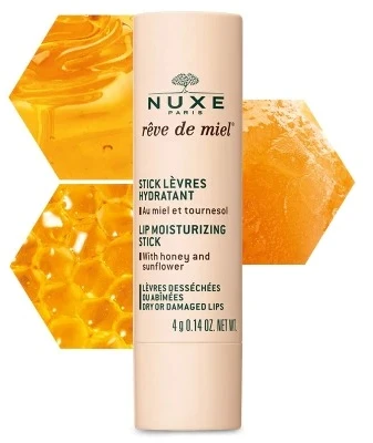 NUXE Reve de Miel Lip Moisturising Stick Lūpų balzamas moterims, 4 g