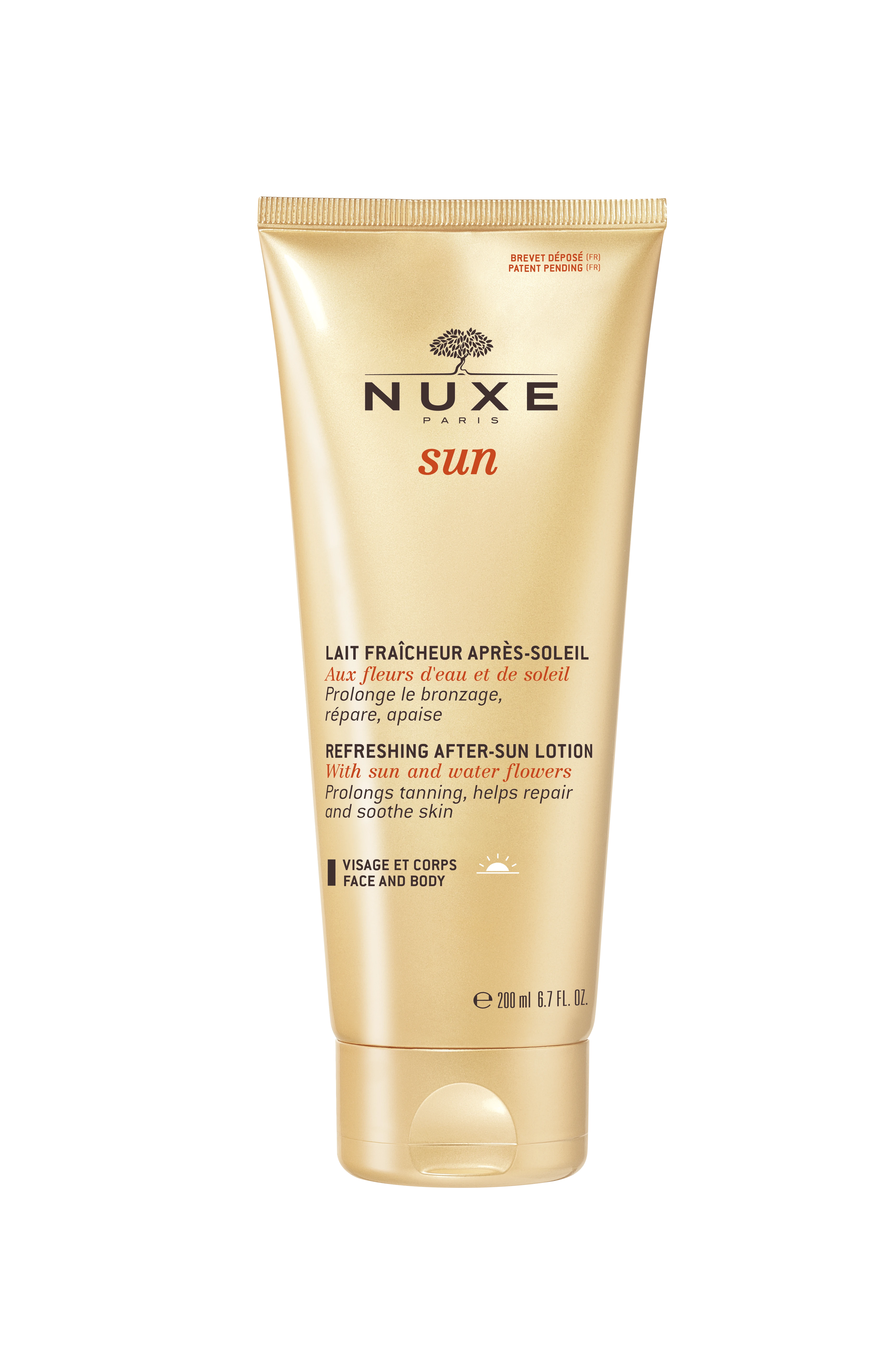 Gaivinamasis veido ir kūno losjonas po deginimosi „NUXE SUN Refreshing after-sun face and body lotion“, 200 ml