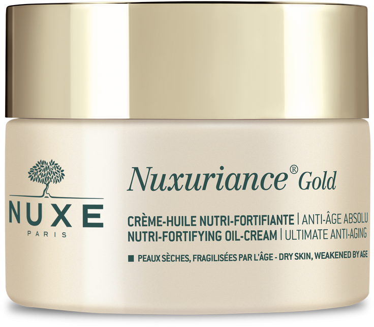 Nuxe Maitinamasis-stiprinamasis maksimaliai nuo senėjimo saugantis aliejinis kremas „Nuxuriance® Gold Nutri-fortifying oil cream ultimate anti-aging“, 50 ml