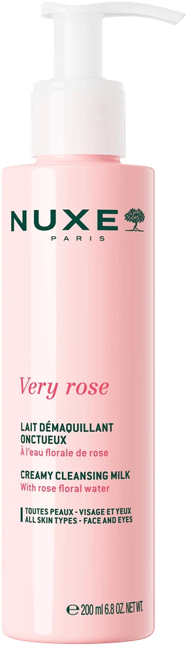 „Nuxe Very Rose“ kreminis makiažo valiklis pienelis, 200 ml