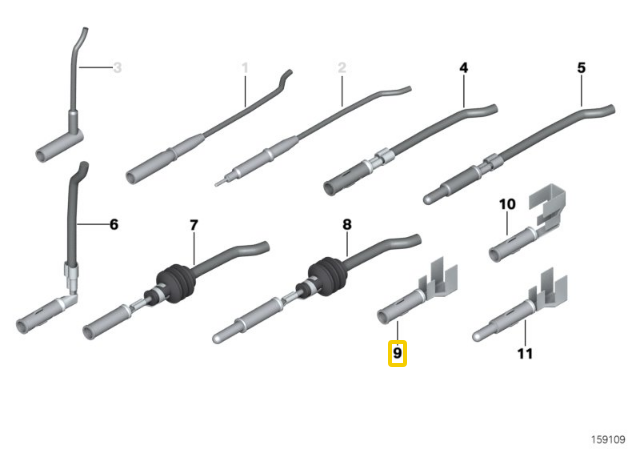 10x BMW 3 E90 LAIDŲ KONEKTORIUS - KONEKTORIAUS KIŠTUKAS 61131392302 1392302 ORIGINALUS