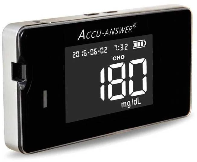 Accu Answer Daugiafunkcinis stebėsenos matuoklis 4 in1 Gliukozės kiekis kraujyje Cholesterolio šlapimo rūgštis ir hemoglobinas