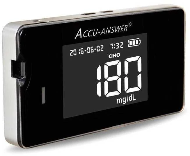 Accu Answer Daugiafunkcinis stebėsenos matuoklis 4 in1 Gliukozės kiekis kraujyje Cholesterolio šlapimo rūgštis ir hemoglobinas