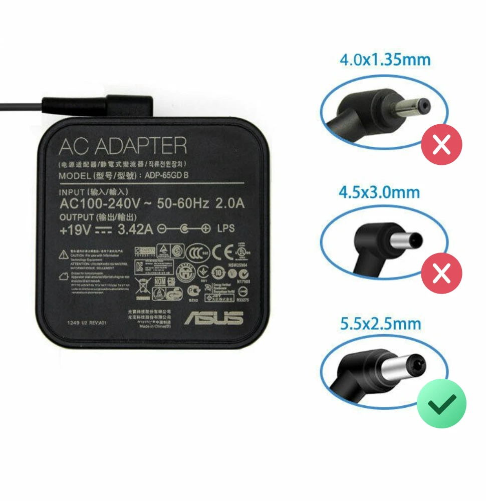 ASUS nešiojamojo kompiuterio įkroviklis 65W EXA1208EH ADP65GDB