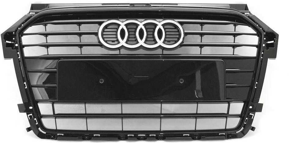 Audi A1 S1 8X Juostelės Radiatoriaus Grotelė Juodas Blizgantis VAG Originalus 8XA853651BALZ