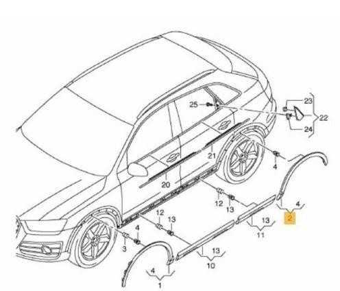 Audi Q3 2012 2016 Galinis Ratlankio Dėžės Juoda Danga Dešinė Vag Originalus 8U08538184U8
