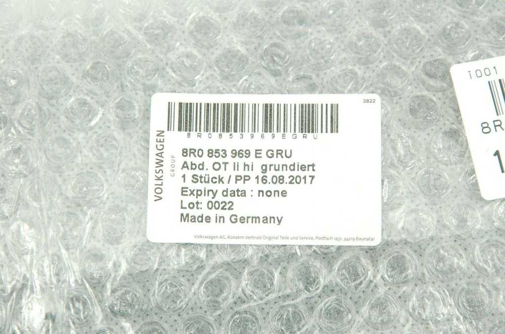 Audi Q5 2009 2015 Durų Priklojimas Pagamintas VAG Originalus 8R0853969EGRU