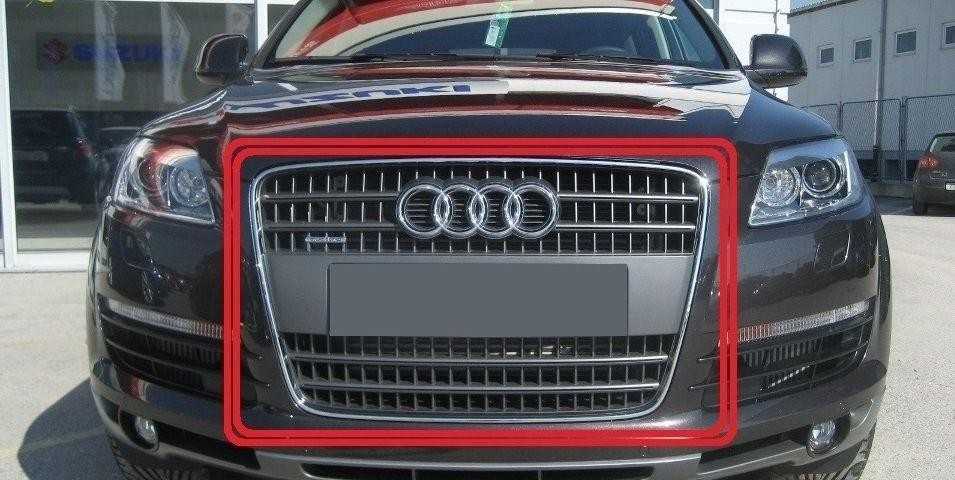 Audi Q7 2007 2009 VAG Radiator Cover Licencijos Plokštės Laikiklis Originalus 4L08536511QP