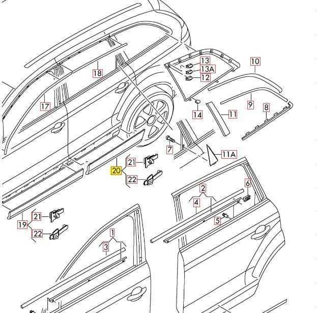 Audi Q7 2007 2015 Durų Antdėklas Pagamintas VAG Originalus 4L0853970FGRU