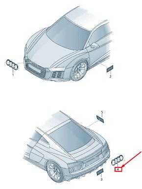 Audi R8 Chromuotas Ženkliukas VAG Originalus 4S7853742E2ZZ