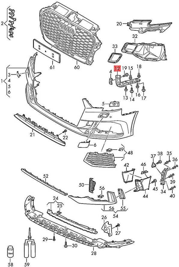Audi Rs3 Sportback Vag Guide Section Left Originalus 8V5807183B