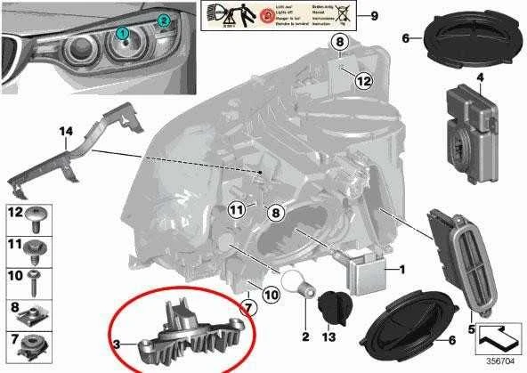 AUTENTIŠKAS OEM BMW F30 Žibintų LED Modulis Diodų Įdėklas Šviesos Vienetas 63117398766