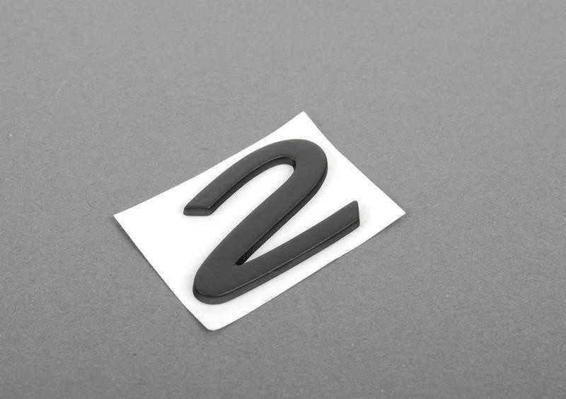 AUTENTIŠKAS OEM PORSCHE 911 1990 1991 1992 1993 1994 Emblema "2" Juoda bagažinės dangčiui