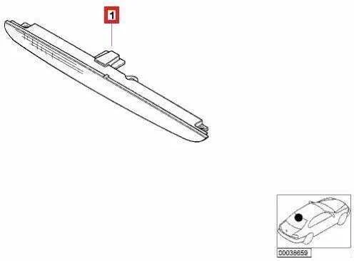 Baltas Trečiasis Stabdžių Žibintas BMW Z3 E36 1994 2002 Originalus 63258385986