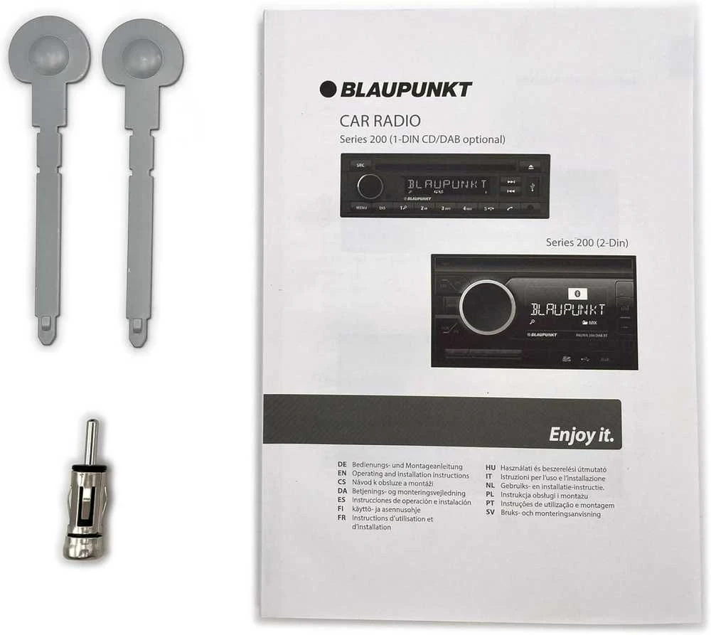 Blaupunkt Madrid 200 BT automagnetola su Bluetooth, USB, AUX, RDS, 1 DIN