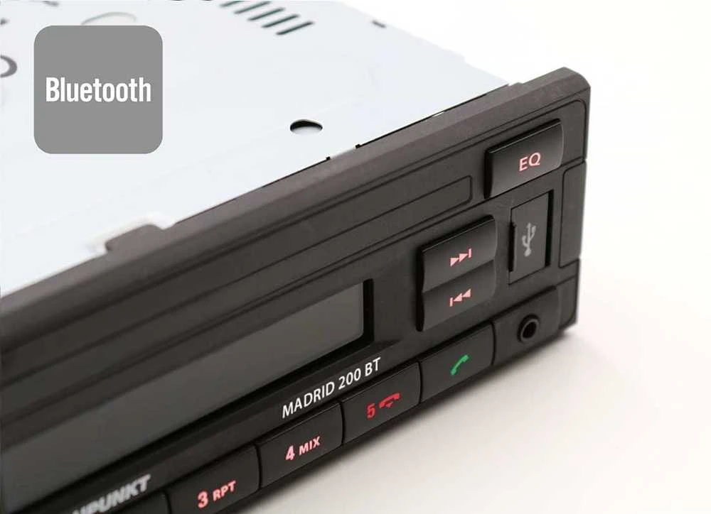Blaupunkt Madrid 200 BT automagnetola su Bluetooth, USB, AUX, RDS, 1 DIN