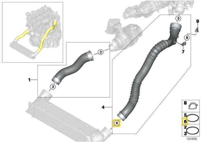 Bmw 1 E81 E87 E90 3 Serija Preformed Seal Originalus 11617791235
