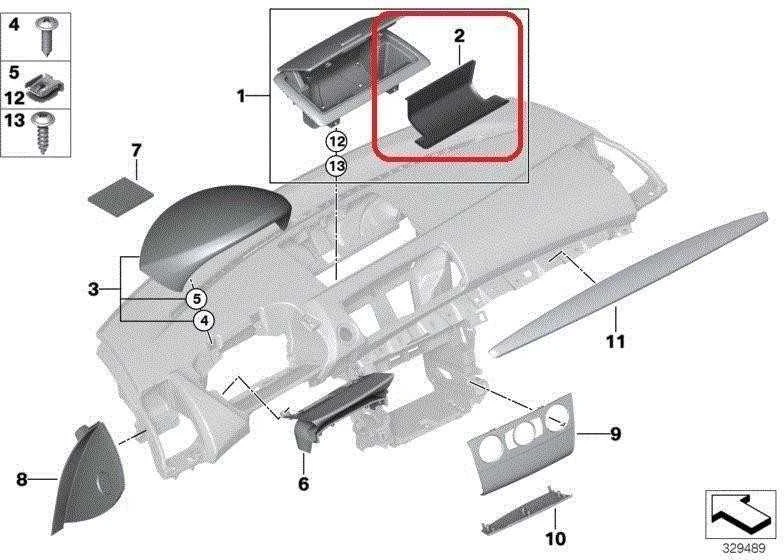 Bmw 1 E81 E87 Lci E88 E82 Viršutinė I Panelės Talpyklė Originalus 51459127055