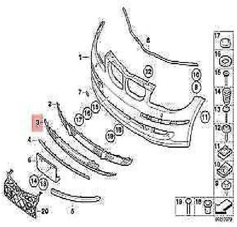 BMW 1 E81 E87 Priekinis Bamperio Grotas Originalus 51117182367
