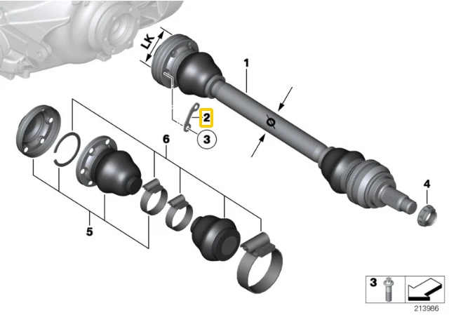 BMW 1 E82 3 E90 E92 E93 5 E39 E60 6 E63 E64 7 E32 E38 8 E31 Reinforcement Originalus 33212283013