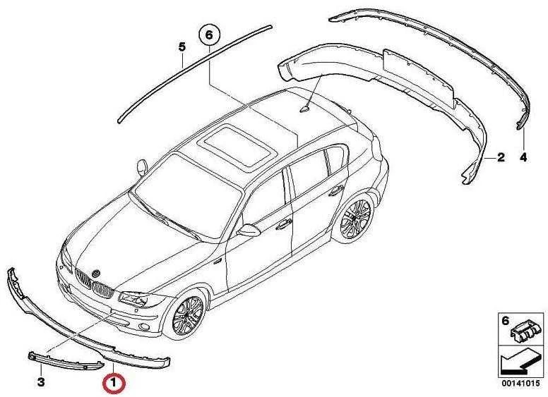 BMW 1 E87 Priekinis Apatinis Stiklo Lipdukas 51117136633