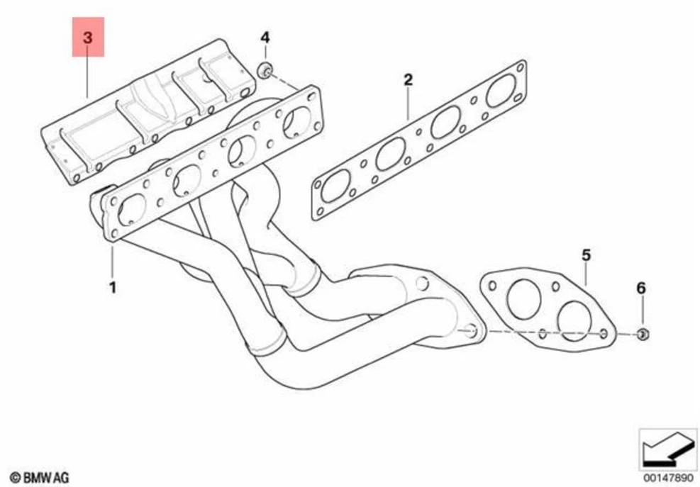 BMW 1,3,5 serijos, X1, X3, Z4, Karštas atsparus plokšt. Originalus 18407547849