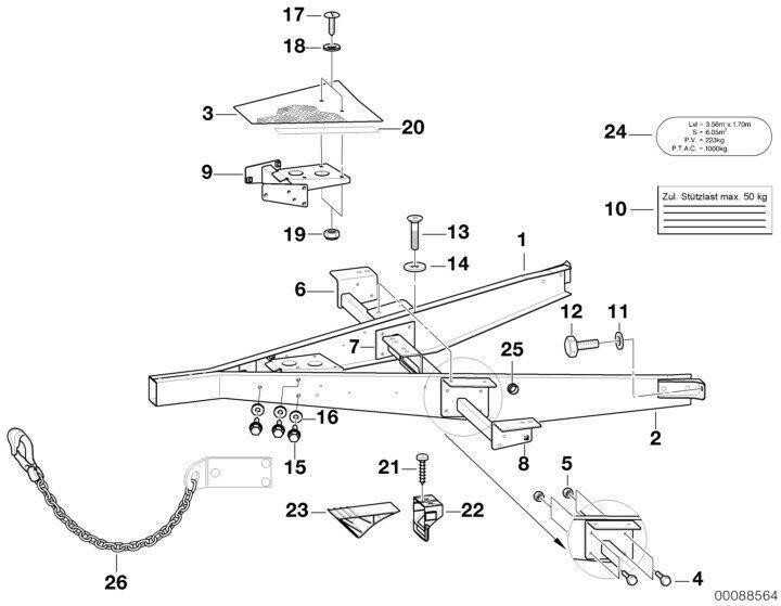 BMW 1502-2002tii E21 E30 E36 E46 E90 E92 E93 G20 G21 5' E12 E28 E34 E39 E60 E61 F10 F11 G30 G31 Originalus 07119903039