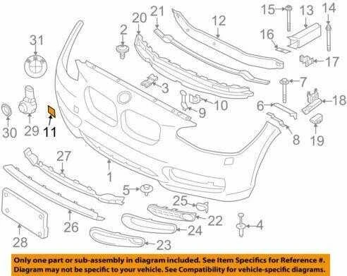 BMW 2 SERIJA F22 F23 NAUJA ORIGINALI PRIEKINIO BUFERIO TRAUKIMO KABLIUKO AKSESUARO KAPOTĖLIS 7391808