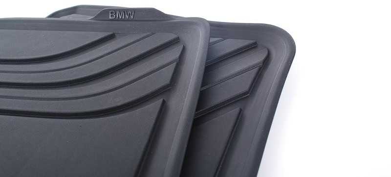 BMW 3 4 F30 F31 F80 F36 Galiniai Guminiai Grindų Kilimėliai Visiems Orams Juodi Originalūs