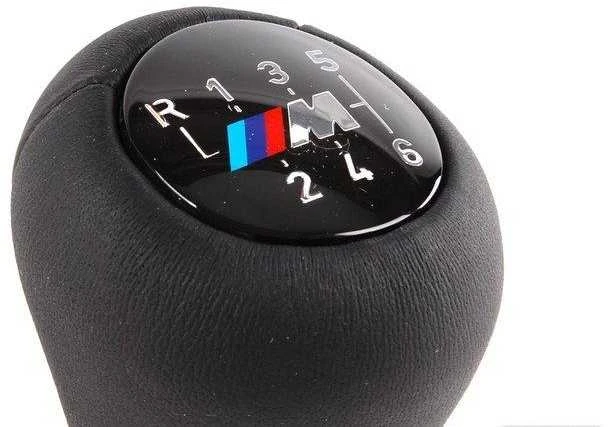 BMW 3 5 6 serijos E46 E60 E61 E63 M Sport 6 pavarų perjungimo pavarų dėžės odinė rankenėlė originali 25117896886