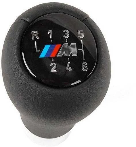 BMW 3 5 6 serijos E46 E60 E61 E63 M Sport 6 pavarų perjungimo pavarų dėžės odinė rankenėlė originali 25117896886